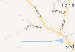 Jeronýmova v obci Sedlice - mapa ulice