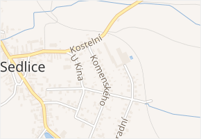 Komenského v obci Sedlice - mapa ulice