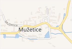 Mužetice v obci Sedlice - mapa části obce