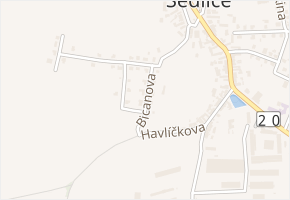 Na Vráži v obci Sedlice - mapa ulice