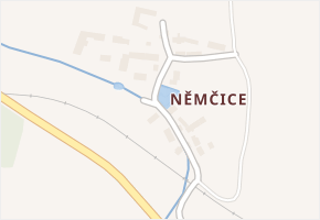 Němčice v obci Sedlice - mapa části obce