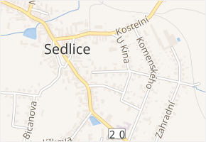 Pod Velkou v obci Sedlice - mapa ulice