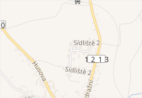 Sídliště 2 v obci Sedlice - mapa ulice