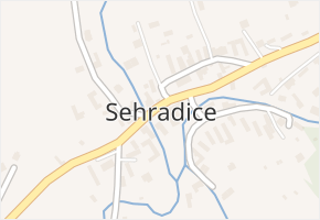 Sehradice v obci Sehradice - mapa části obce