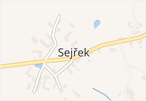 Sejřek v obci Sejřek - mapa části obce