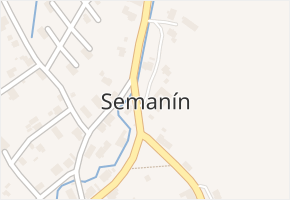 Semanín v obci Semanín - mapa části obce