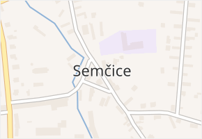 Semčice v obci Semčice - mapa části obce