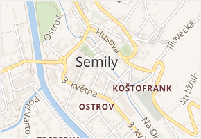 28. října v obci Semily - mapa ulice