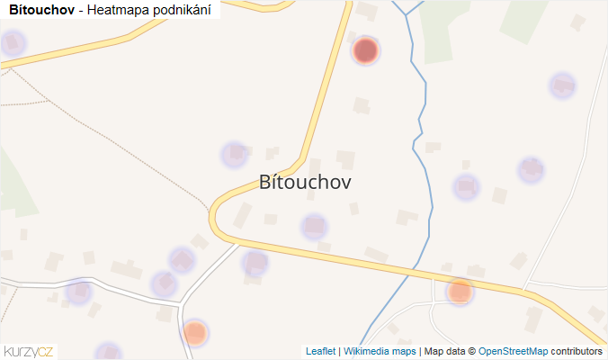 Mapa Bítouchov - Firmy v části obce.