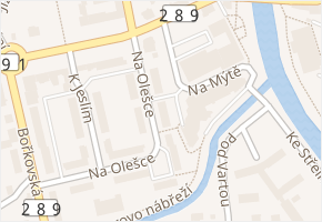 Na Olešce v obci Semily - mapa ulice