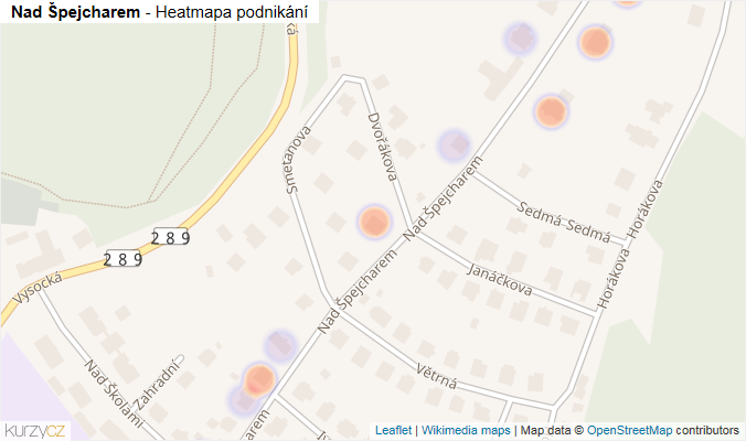 Mapa Nad Špejcharem - Firmy v ulici.