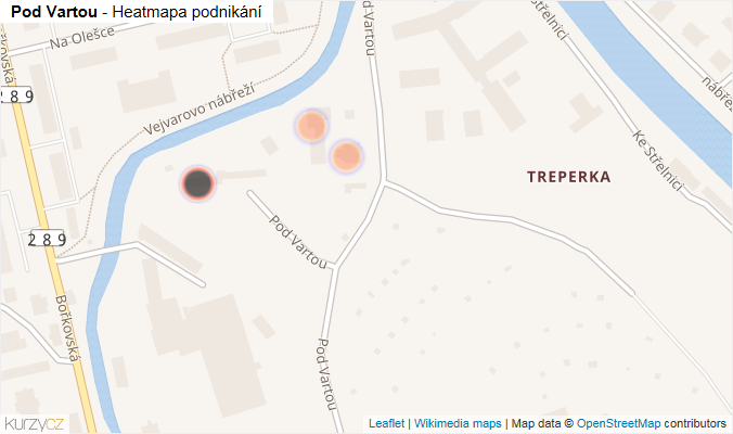 Mapa Pod Vartou - Firmy v ulici.