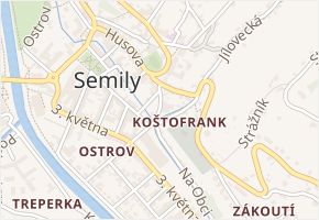 Sokolská v obci Semily - mapa ulice