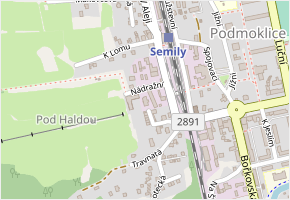 U Tunelu v obci Semily - mapa ulice