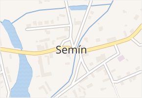Semín v obci Semín - mapa části obce