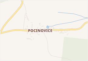 Pocinovice v obci Semněvice - mapa části obce
