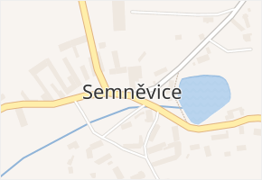 Semněvice v obci Semněvice - mapa části obce