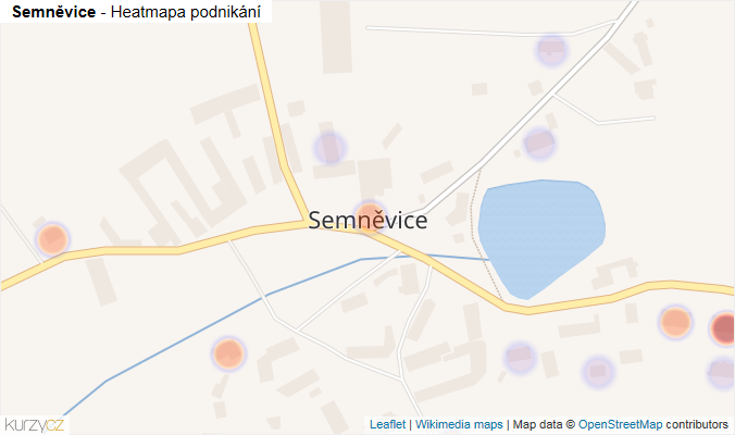 Mapa Semněvice - Firmy v části obce.
