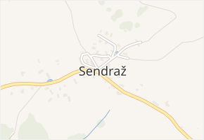 Sendraž v obci Sendraž - mapa části obce