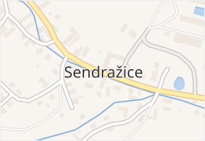 Sendražice v obci Sendražice - mapa části obce