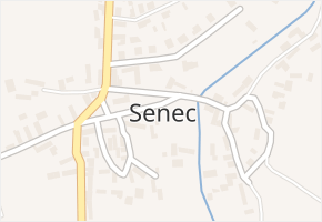 Senec v obci Senec - mapa části obce