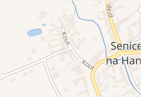 Kout v obci Senice na Hané - mapa ulice