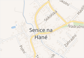 nám. Míru v obci Senice na Hané - mapa ulice