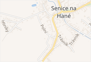 Polní v obci Senice na Hané - mapa ulice