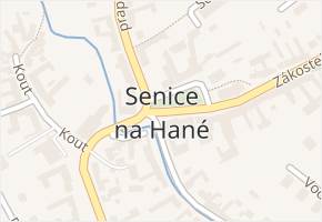 Senice na Hané v obci Senice na Hané - mapa části obce