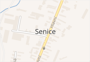 Senice v obci Senice - mapa části obce