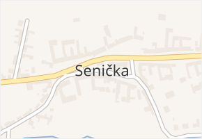 Senička v obci Senička - mapa části obce