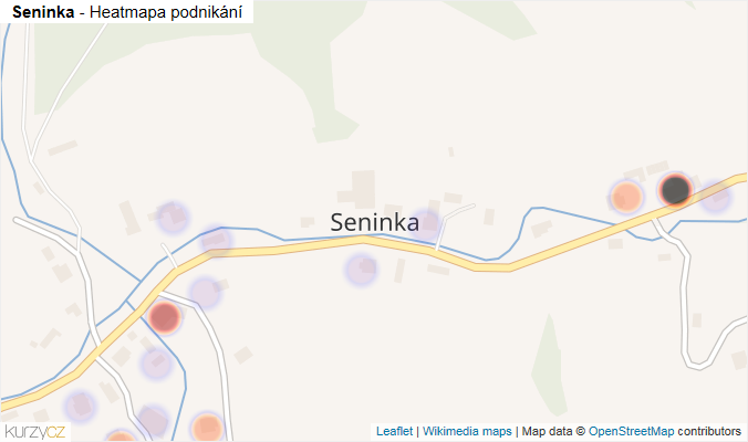 Mapa Seninka - Firmy v části obce.