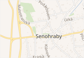 Družstevní v obci Senohraby - mapa ulice