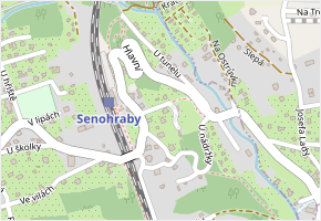 K ostrůvku v obci Senohraby - mapa ulice