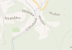 U Hrušova v obci Senohraby - mapa ulice