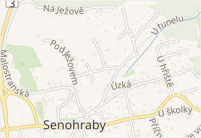 U transformátoru v obci Senohraby - mapa ulice