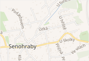 U zdravotního střediska v obci Senohraby - mapa ulice