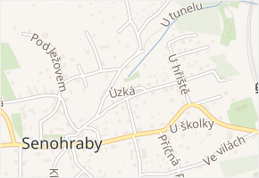 Úzká v obci Senohraby - mapa ulice
