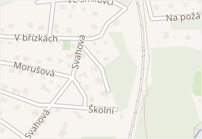 V nové čtvrti v obci Senohraby - mapa ulice