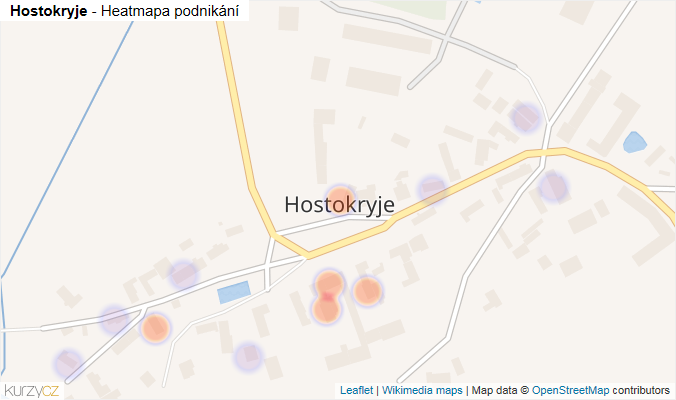 Mapa Hostokryje - Firmy v části obce.