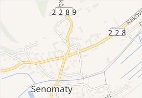 Náměstí Jiřího Holého v obci Senomaty - mapa ulice
