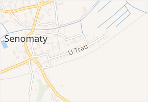U Trati v obci Senomaty - mapa ulice