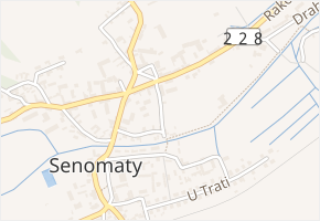 V Uličce v obci Senomaty - mapa ulice