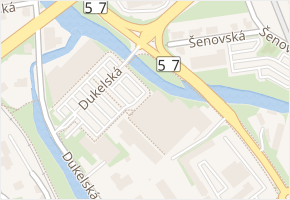 Dukelská v obci Šenov u Nového Jičína - mapa ulice