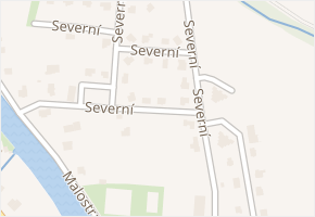 Severní v obci Šenov u Nového Jičína - mapa ulice