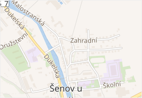 Zapadlá v obci Šenov u Nového Jičína - mapa ulice