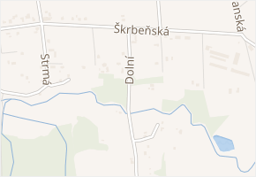 Dolní v obci Šenov - mapa ulice