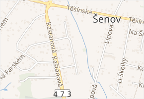 Nad Dolinou v obci Šenov - mapa ulice