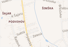 Ořechová v obci Šenov - mapa ulice