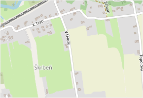 V úvozu v obci Šenov - mapa ulice